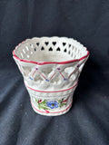 Red And White RCCL Ceramic Hand Painted Planter