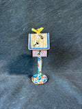 Kelvin Chen Enameled Metal Bird House Trinket Box 1999 *Read Description*