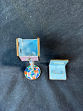 Kelvin Chen Enameled Metal Bird House Trinket Box 1999 *Read Description*