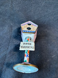 Kelvin Chen Enameled Metal Bird House Trinket Box 1999 *Read Description*