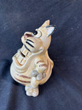 Big Teeth Curious Cat High Gloss Glaze Ceramic Coin Piggy Bank