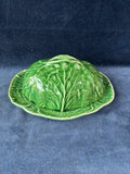 Bordallo Pinheiro Green Cabbage Leaf Butter Dish W/ Lid
