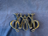 Williamsburg William and Mary Cypher Trivet Brass by Virginia Metalcrafters