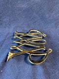 Williamsburg William and Mary Cypher Trivet Brass by Virginia Metalcrafters