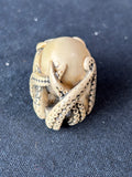 Japanese Netsuke Octopus, Signed "PMS"