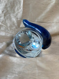 Italy Murano Style Blue Tail Siamese Cat Figure Paperweight