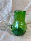 Hand Blown Green Art Glass Pitcher