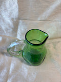 Hand Blown Green Art Glass Pitcher