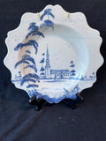 Deborah Sears Isis Ceramics Williamsburg Reserve Collection Blue And White Plate (2 Available, Priced Individually)