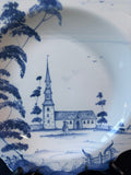Deborah Sears Isis Ceramics Williamsburg Reserve Collection Blue And White Plate (2 Available, Priced Individually)