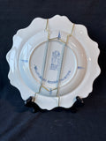 Deborah Sears Isis Ceramics Williamsburg Reserve Collection Blue And White Plate (2 Available, Priced Individually)