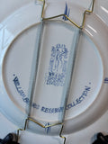 Deborah Sears Isis Ceramics Williamsburg Reserve Collection Blue And White Plate (2 Available, Priced Individually)