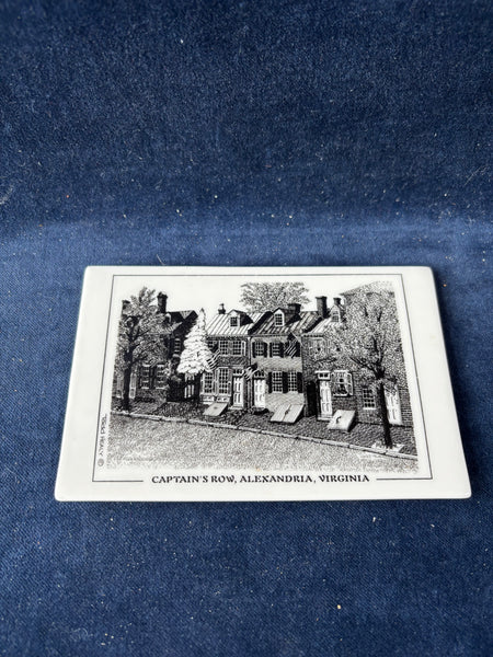 Artist Todd Healy Captains Row Coaster Tile