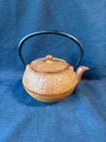 Japanese Cast Iron Tetsubin Teapot - Maple Leaf Design - Reddish Brown Finish
