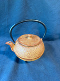 Japanese Cast Iron Tetsubin Teapot - Maple Leaf Design - Reddish Brown Finish