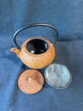 Japanese Cast Iron Tetsubin Teapot - Maple Leaf Design - Reddish Brown Finish