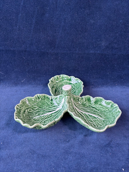 Bordallo Pinheiro Portugal Majolica Cabbage Leaf Tray