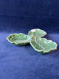 Bordallo Pinheiro Portugal Majolica Cabbage Leaf Tray