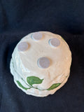 Handcrafted Art Pottery Bowl with Red Poppy Floral Design