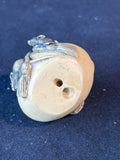 Peabody Museum of Salem Japanese Netsuke Replica Rats on Bag of Rice Figure With Wooden Display Stand