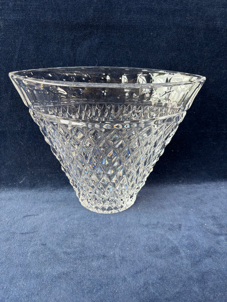 Bombay Lead Crystal Oval Centerpiece Vase