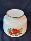 Poinsettia Flower Holly Bowl