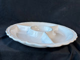 Ceriart S.A. Portugal White Ceramic Chip & Dip Platter