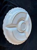 Ceriart S.A. Portugal White Ceramic Chip & Dip Platter