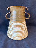 Earth Toned Studio Pottery Vase 2-Handled Signed