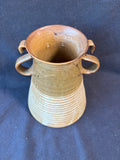 Earth Toned Studio Pottery Vase 2-Handled Signed