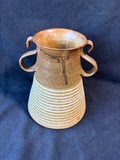 Earth Toned Studio Pottery Vase 2-Handled Signed