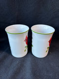 Pair Of Williamsburg Andrea By Sadek Holly and Cardinal Mug with Cover *Read Description*