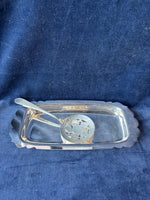 W. M. Rogers Silverplate Cranberry Set