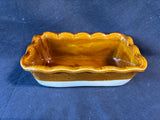 Emile Henry Ceramic Burgundian Clay Brown Ruffled Loaf Dish
