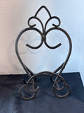 Black Wrought Iron Scrolled Display Stand