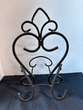 Black Wrought Iron Scrolled Display Stand