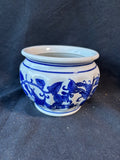 Chinoiserie Blue And White Porcelain Planter