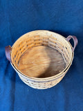 Handmade Splint Wood Basket Ken & Pat Bell Greenwich NJ