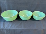 Fire King Jadeite 3-Piece Mixing Bowl Set