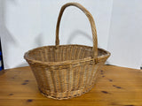 Handwoven Wicker Basket W/Handle