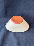 Handcrafted Studio Pottery Oval Bowl with Cottage Relief Design