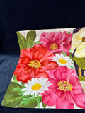 Pair Of Floral Garden Flags