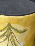 Pair of Hand-Painted Floral Pottery Cachepots / Planters