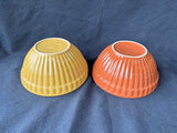 Ribbed Stoneware Bowls Set of 5 – Earth Tone Colors