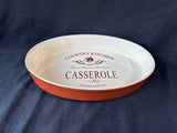 Country Kitchen Oval Casserole Terracotta Baking Dish