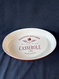 Country Kitchen Oval Casserole Terracotta Baking Dish