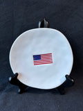 Set Of 6 Williams Sonoma American Flag Appetizer Plates