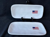 Set Of 2 Williams Sonoma American Flag Rectangular Platters