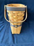 Longaberger (1998) "Collector's Club" Tall Key "Membership" Swing-Handled Basket
