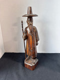 Hand-Carved Asian Folk Art Figure